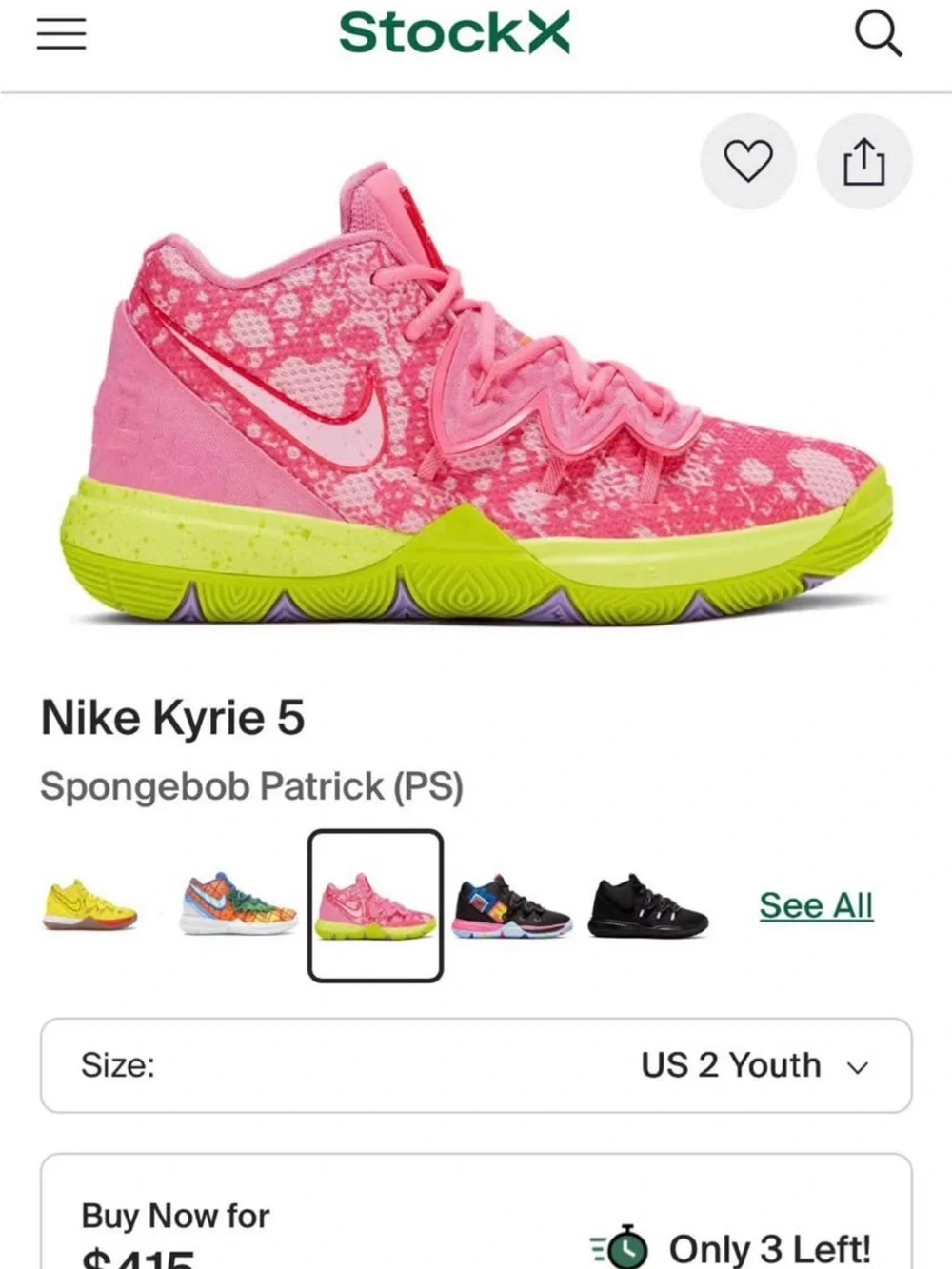 Nike Kids Pink and Lime Green Athletic Sneakers